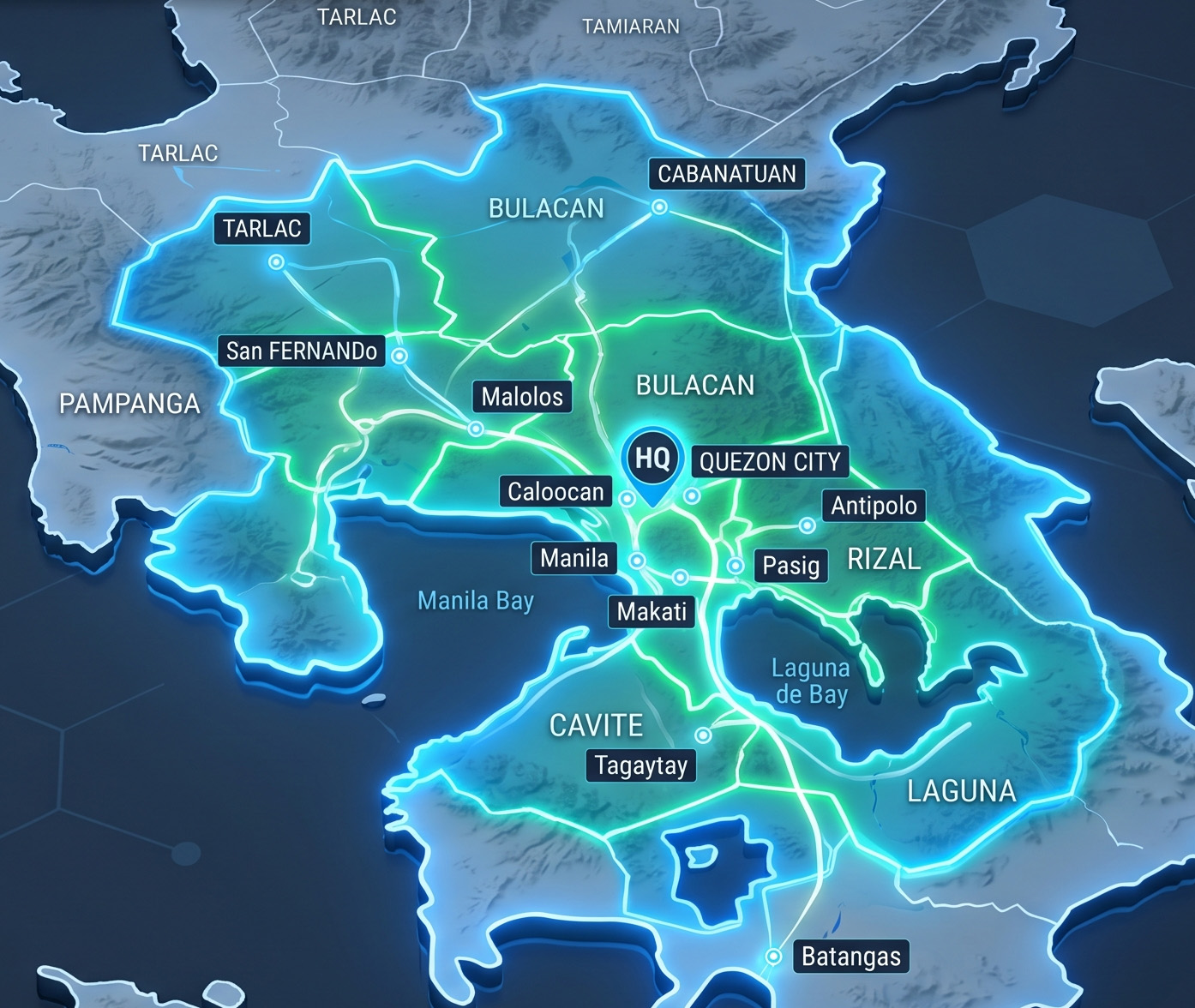 Metro Manila & Luzon Coverage Map for Burger Negosyo Starter Kit